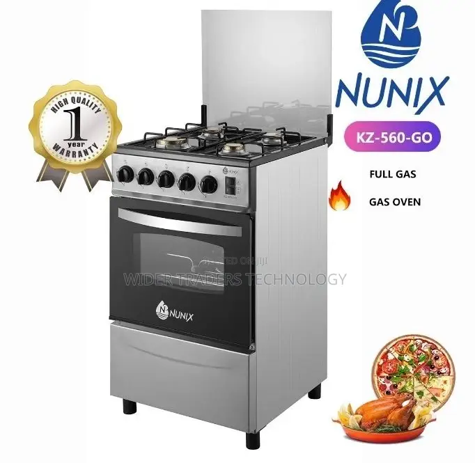 Nunix Full Gas Free Standing Cooker With Oven