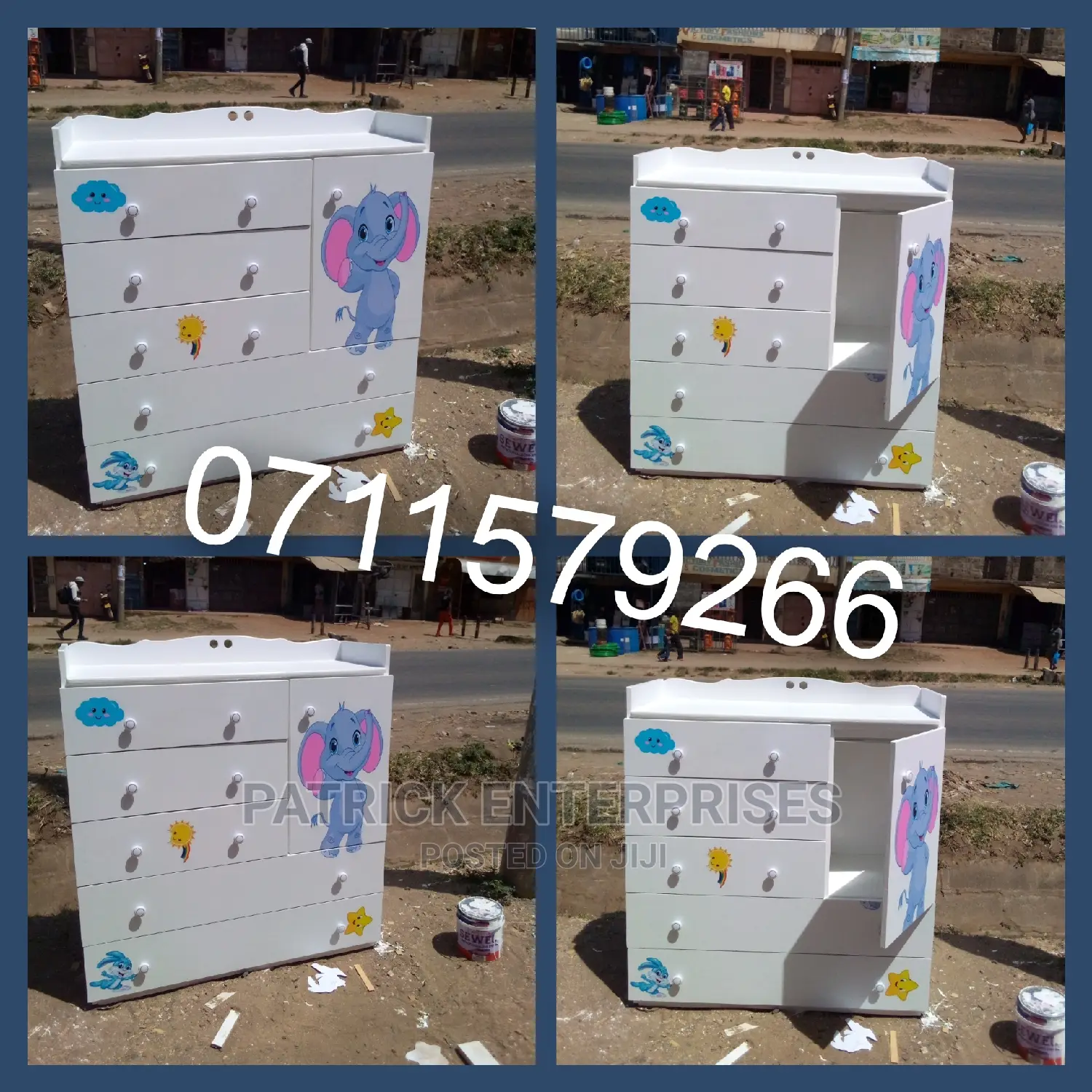 MDF Chest of Drawers 4 by 4 Fitts