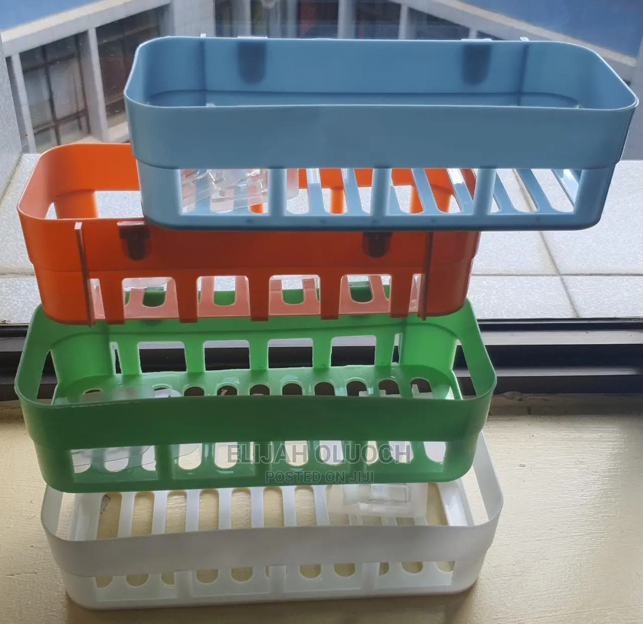 Adhesive Plastic Bathroom Shelf
