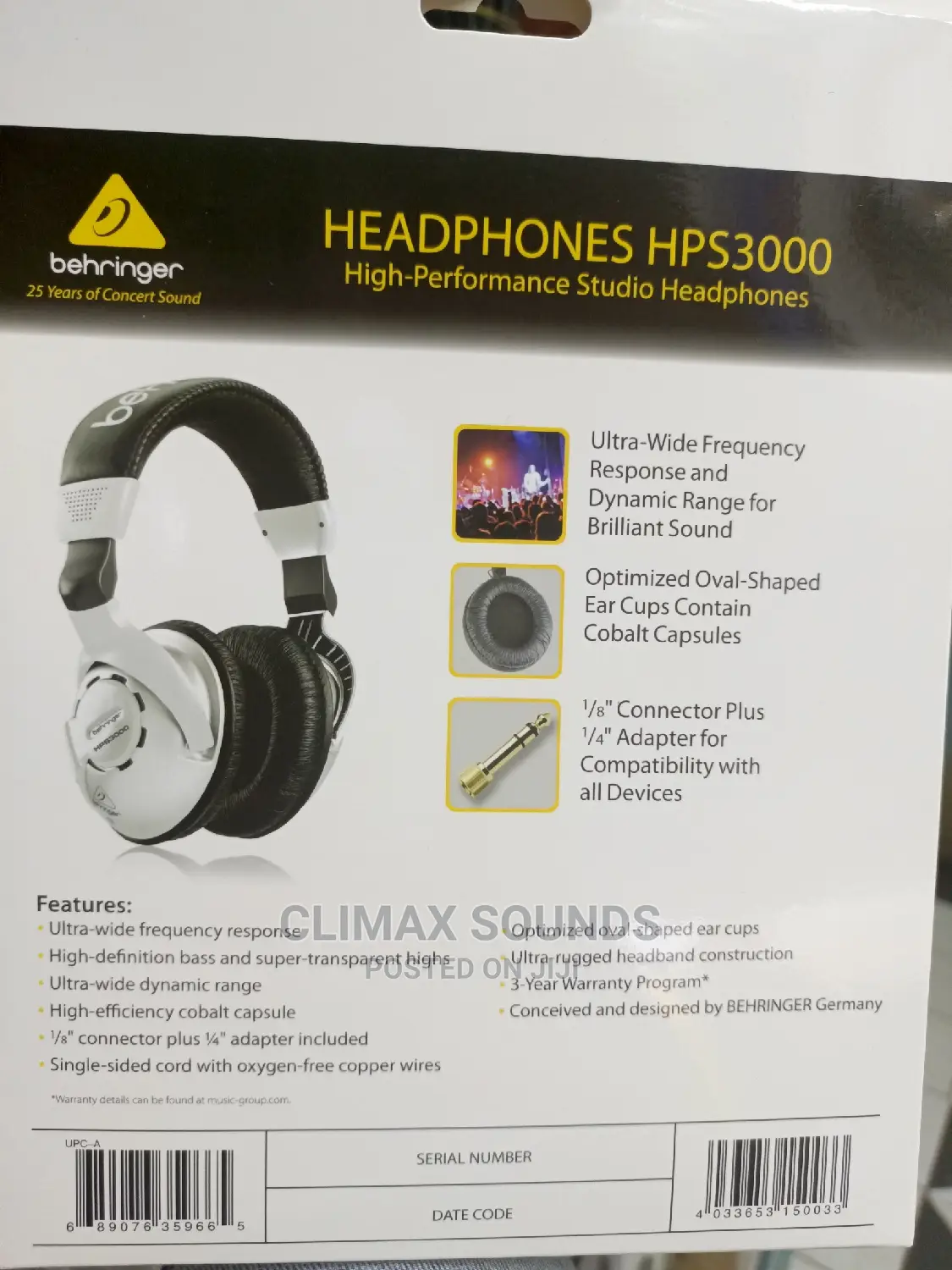 HPS 3000 Berigher Headphones