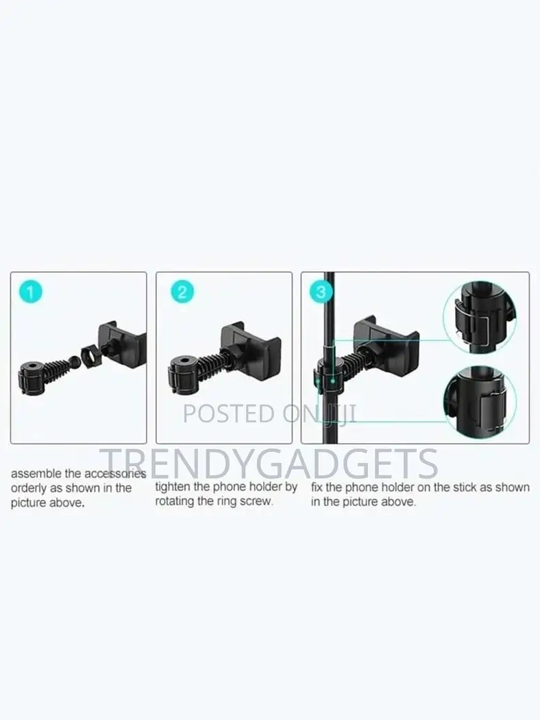 10" Selfie Tripod Stand With LED Lights, Dual