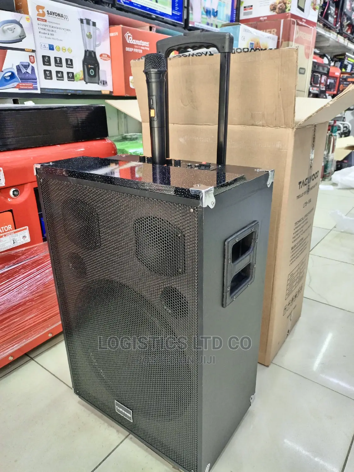 TAGWOOD Outdoor Speaker, Bluetooth, Microphone-15000w 15a
