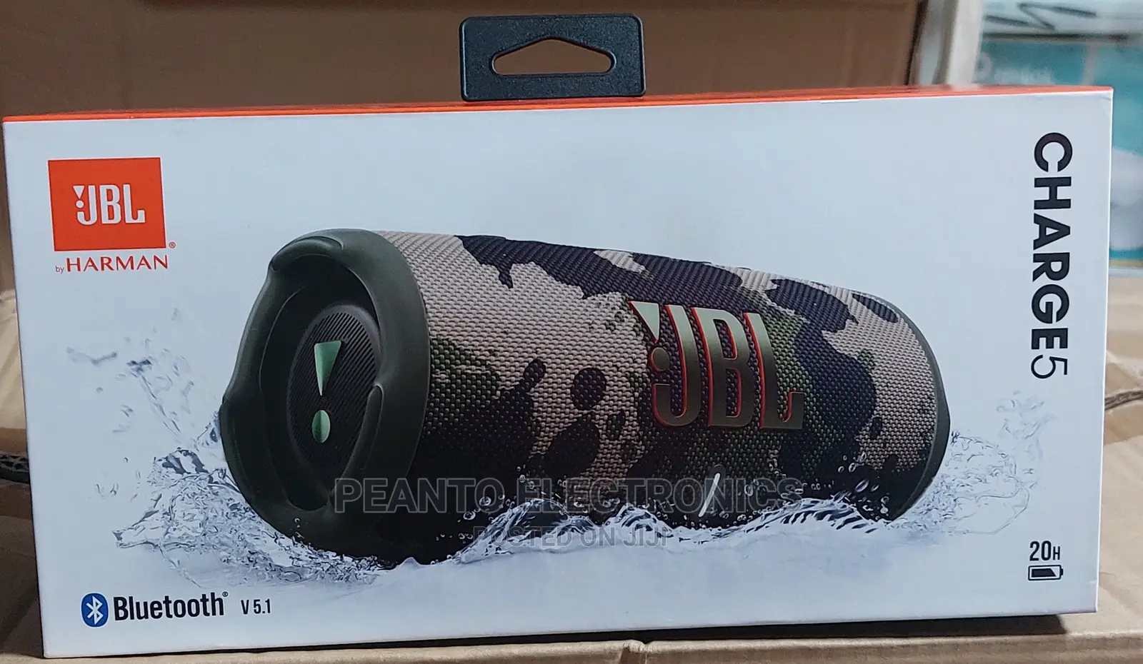 JBL Charge 5 Portable Waterproof Speaker-Camouflage