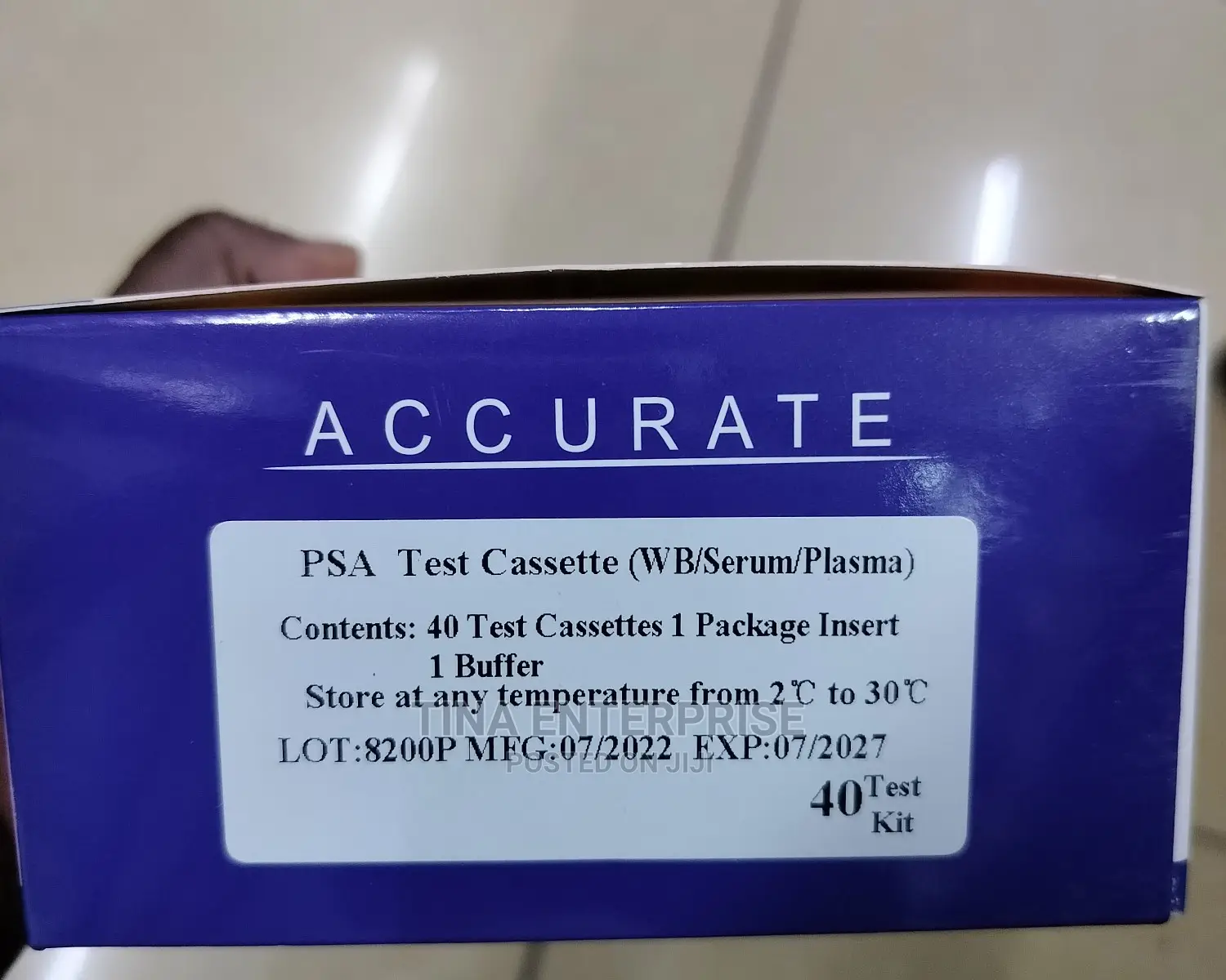 P.S.A . Test Kit