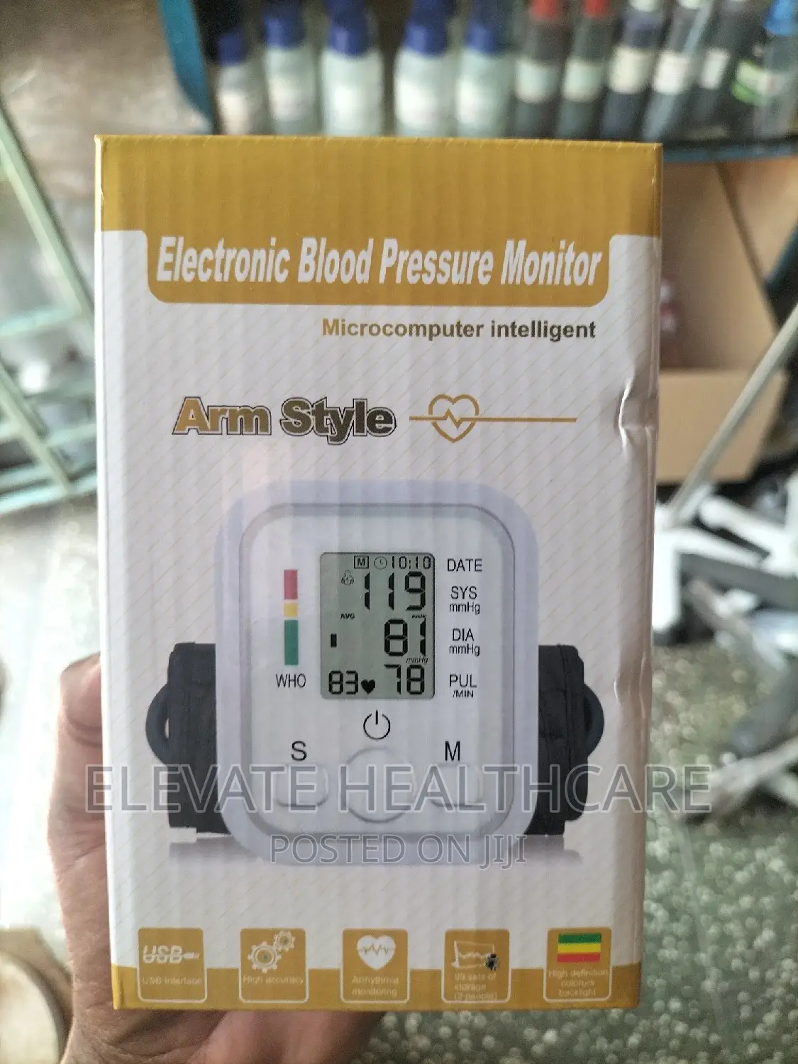 Arm Rest Blood Pressure Monitor
