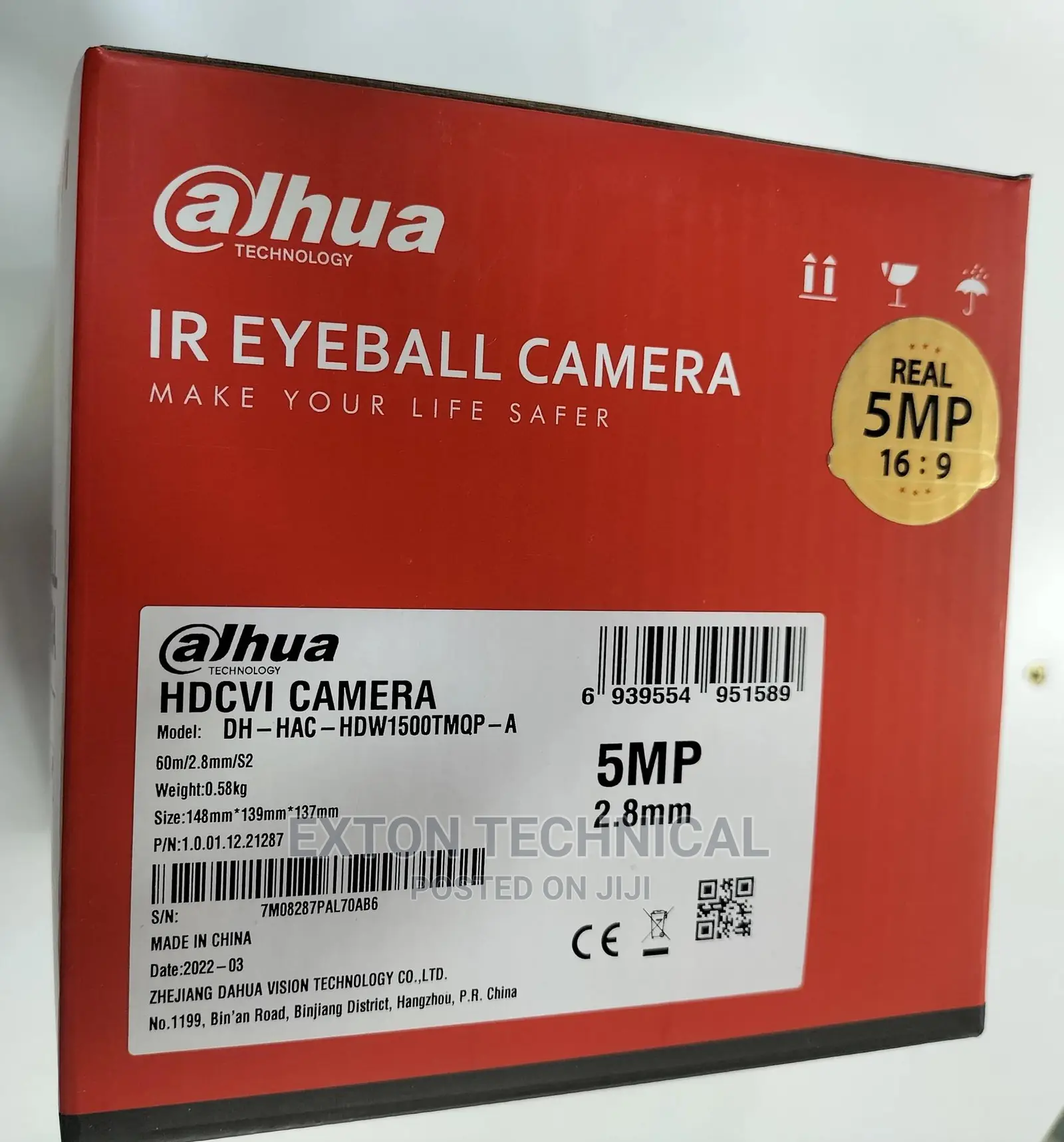 5MP High Resolution Dahua 60mts Indoor Dome