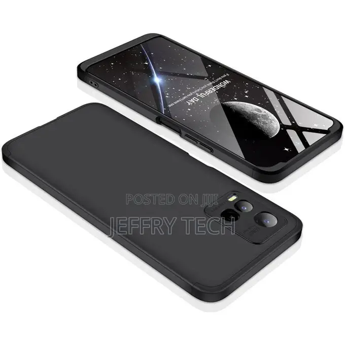Generic Vivo Y21 2021 3 in 1 Hard PC Case - Black