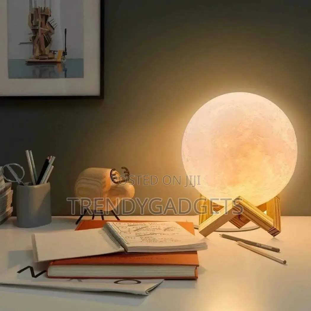 3D Rechargeable Moon Lamp With Touch Control