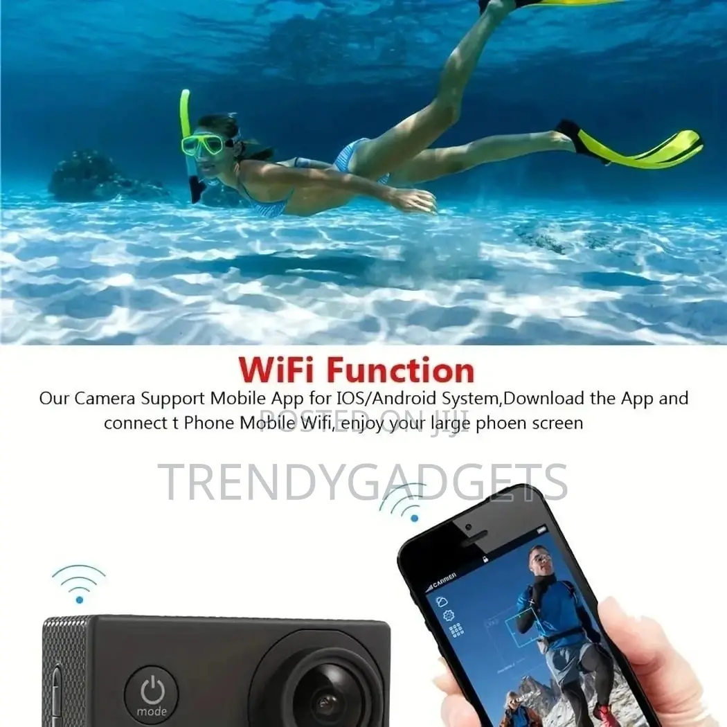 Digital Action Camera 30m Waterproof Sports