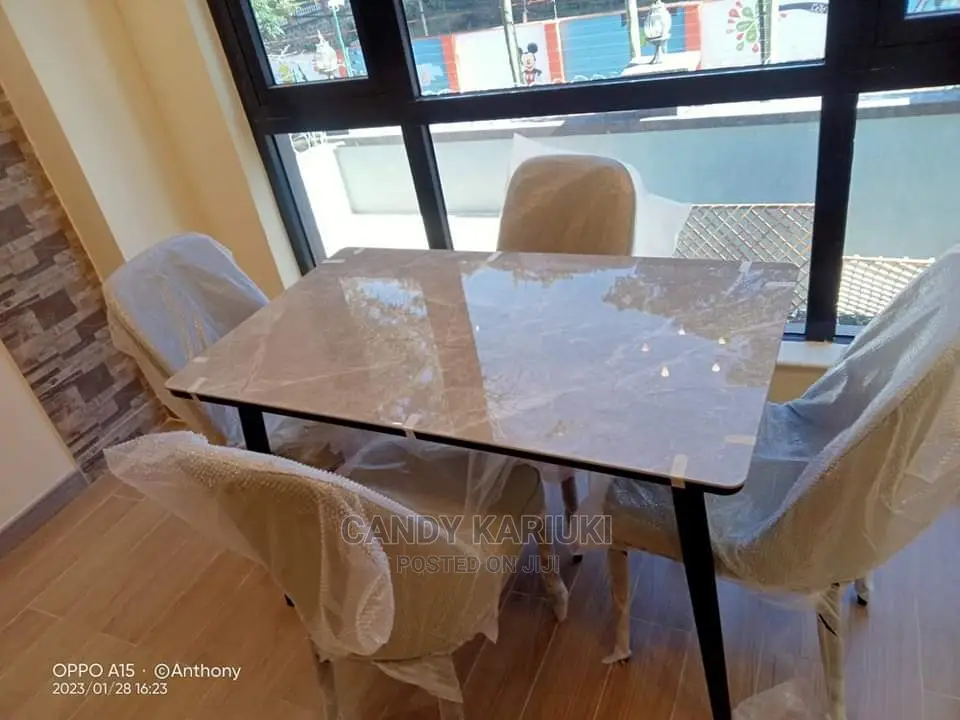 Classy 4 Seater Pure Marble Dining Set