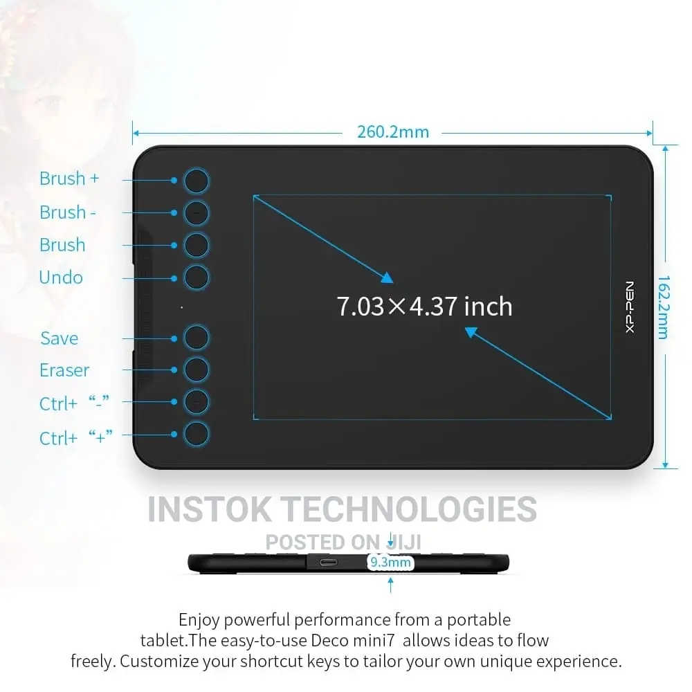 XP-PEN Deco Mini 7 Graphics Drawing Tablet