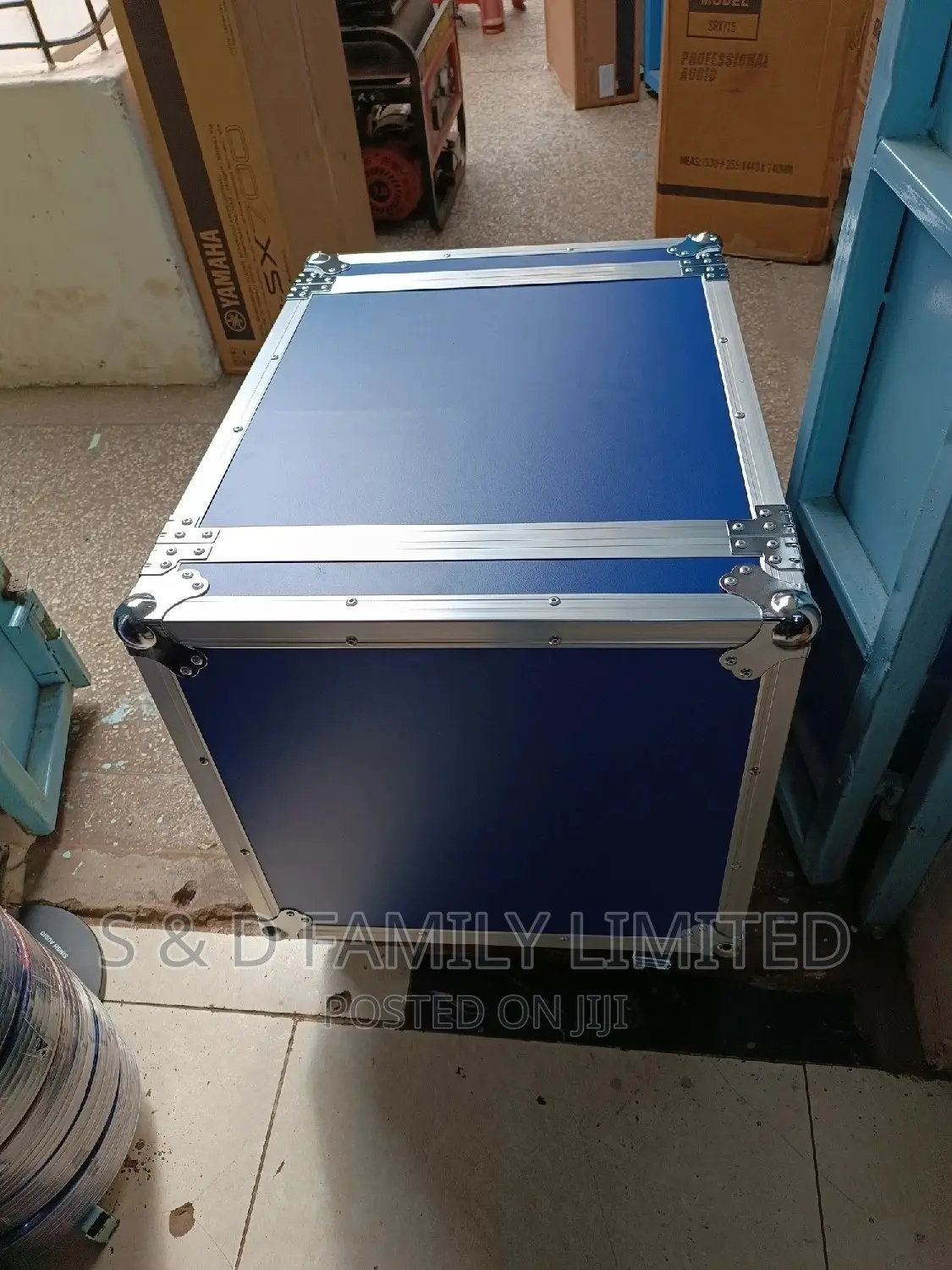 Blue 6U Open Rack Three Door
