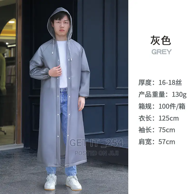 Unisex Raincoat. Soft and Comfortable
Thickness 0.144mm