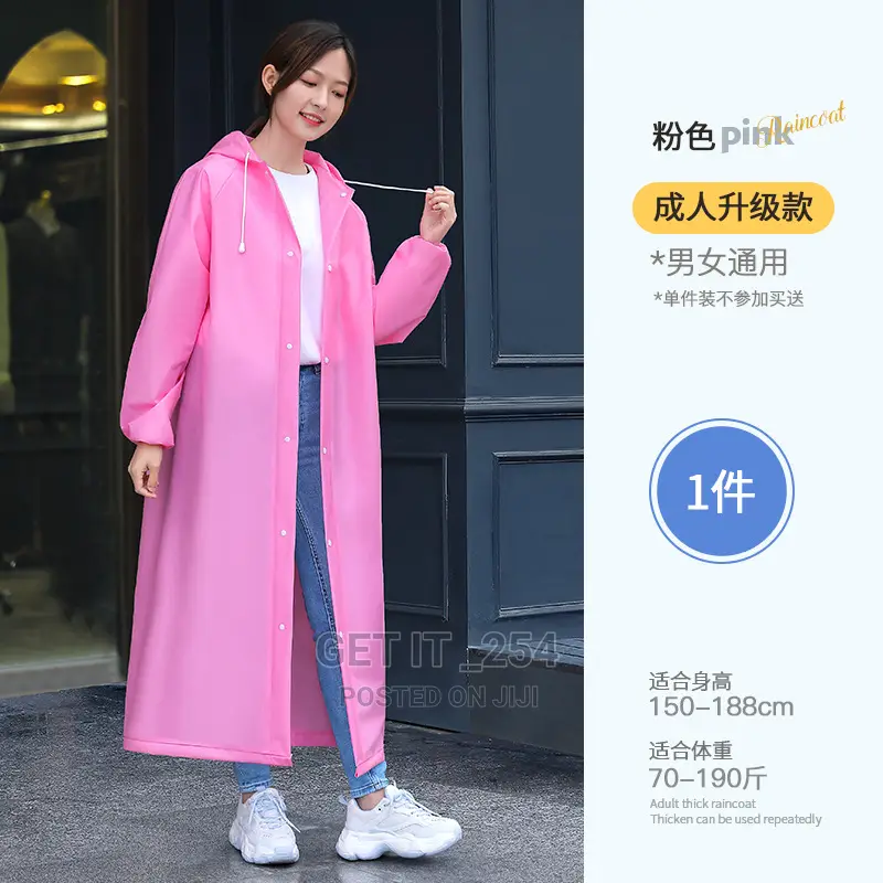 Unisex Raincoat. Soft and Comfortable
Thickness 0.144mm