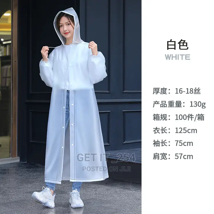 Unisex Raincoat. Soft and Comfortable
Thickness 0.144mm