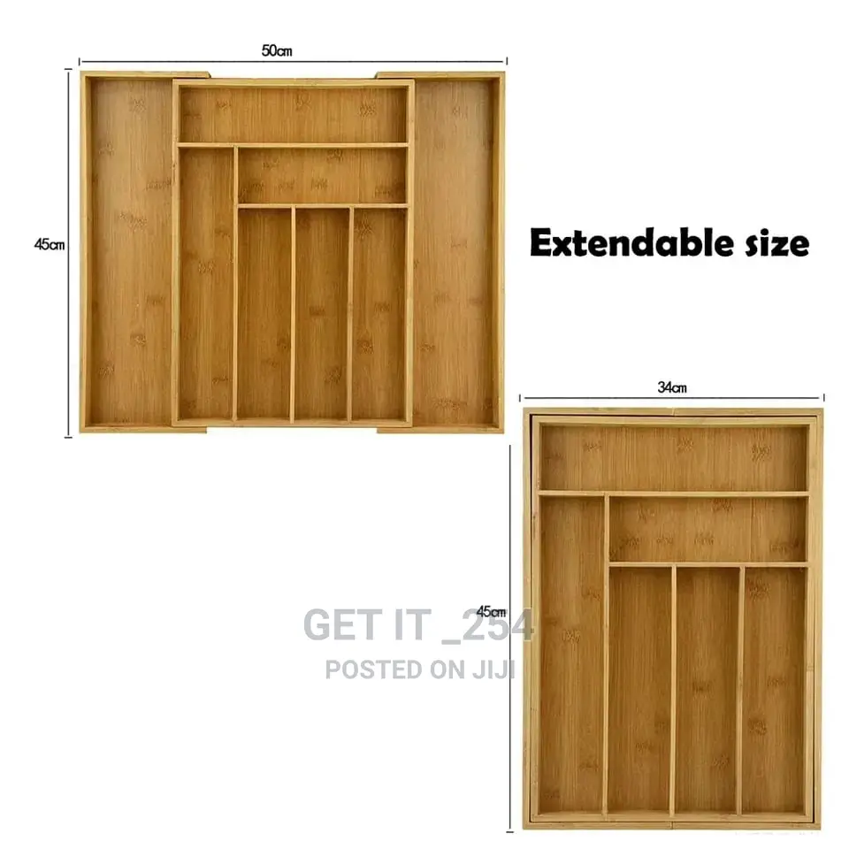 Multifunctional/ Expandable Bamboo Drawer Organizer