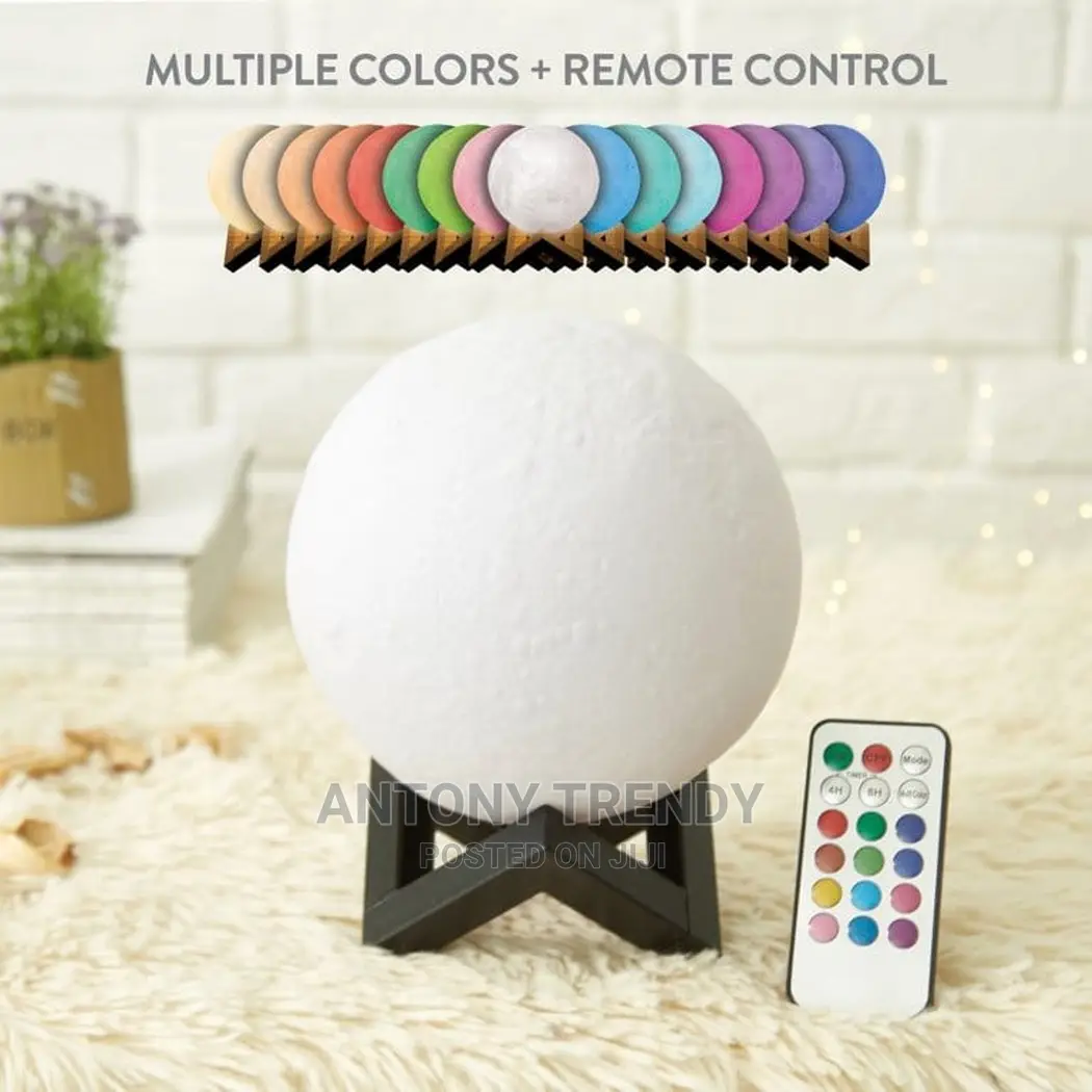 3D Printing Night Light 16 Colors Lunar Lamp