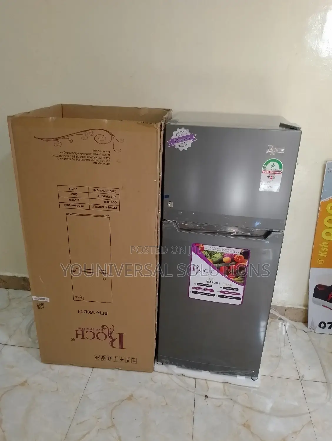 Refrigerator.128litres Fridge Roch Double Door
