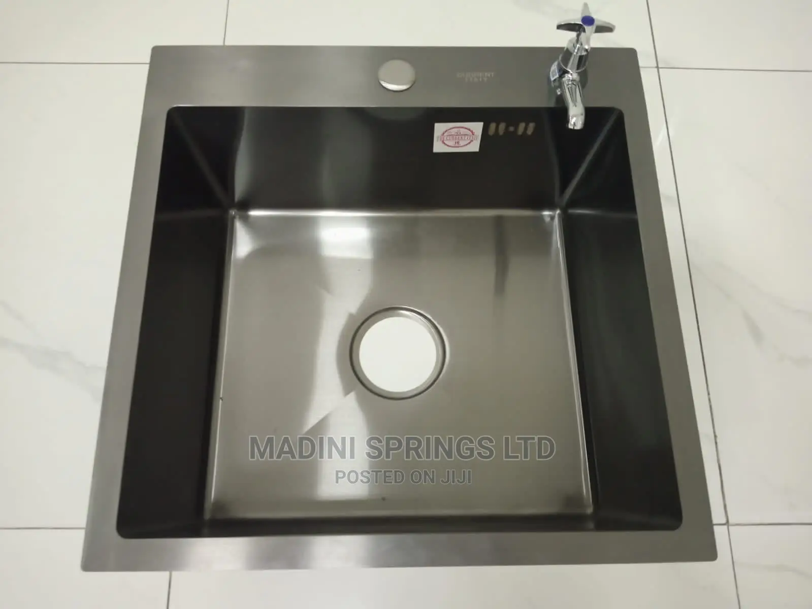 Grey Mettalic Kitchen Sink + Waste(Single Bowl Single Drain)