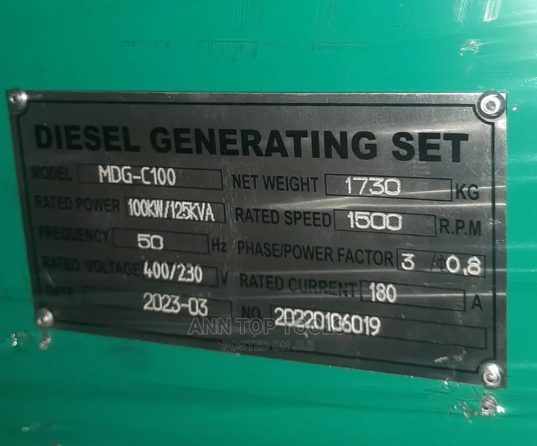 New Stock 125kva Cummins Generator With Stamford Alternator