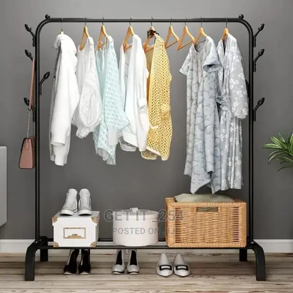Clothing Rack With Lower Storage