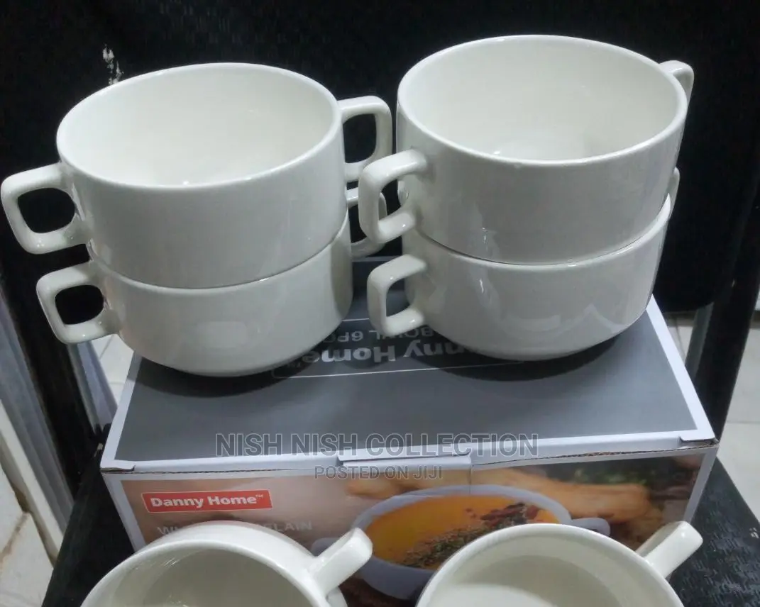 6 Pieces Soup Bowls With Handle