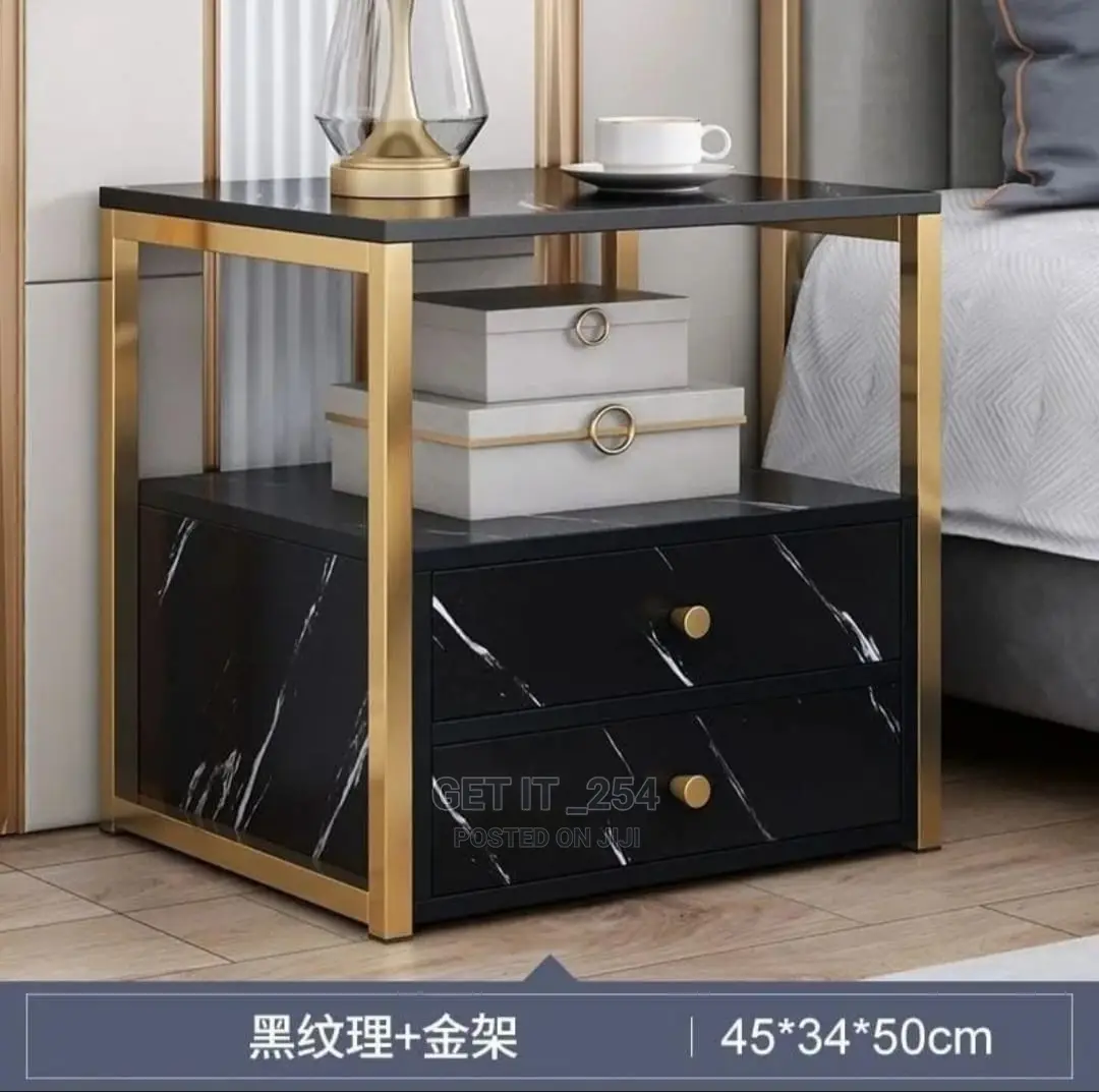 Bedside Cabinet (2 Drawers) 
Size: 45cm X 34cm × 50cm