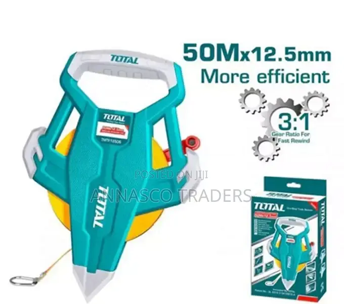 Total TMTF13506 Fibreglass Measuring Tape 50mx12.5mm