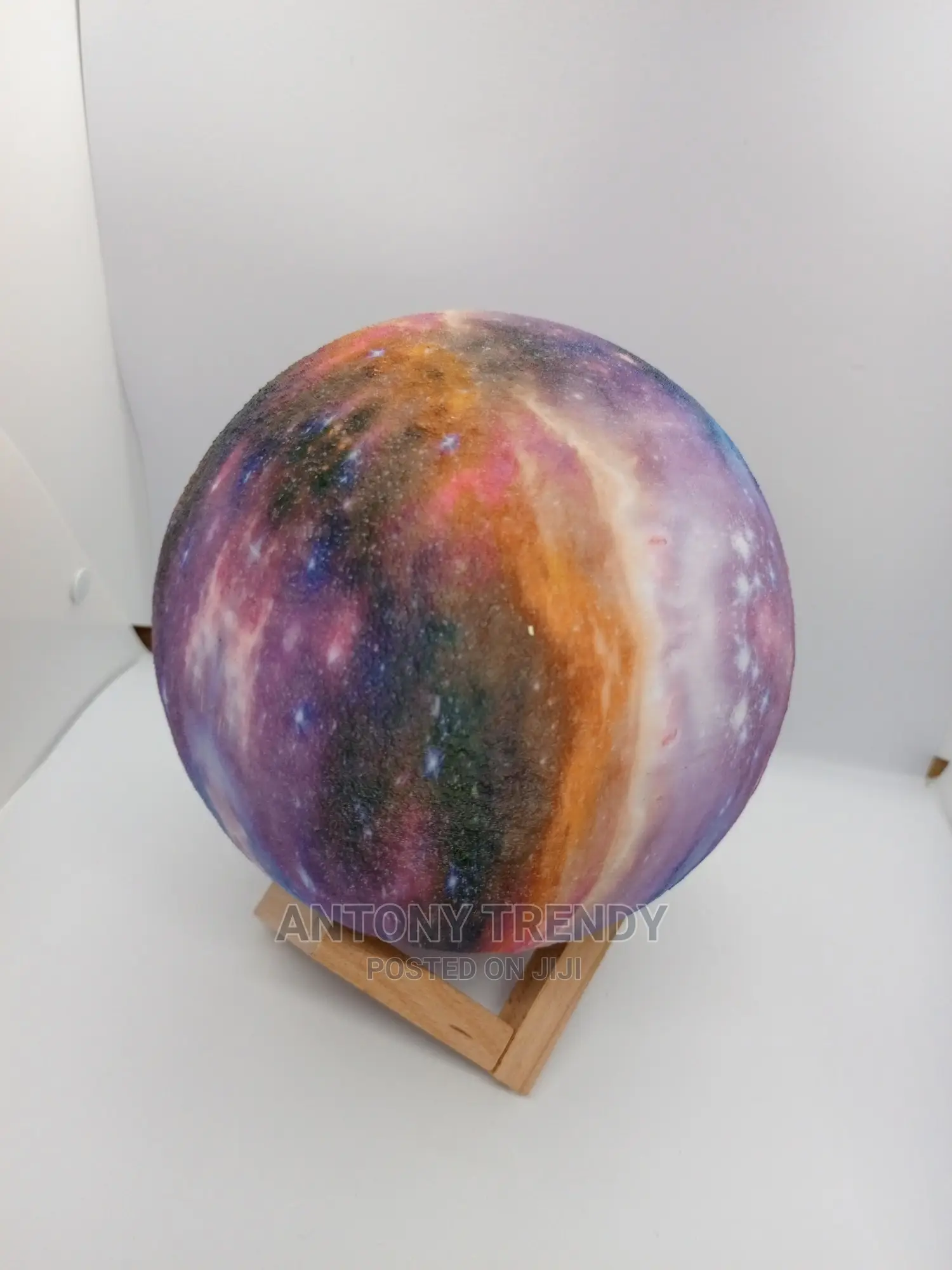 Starry Moon Light With Wooden Stand