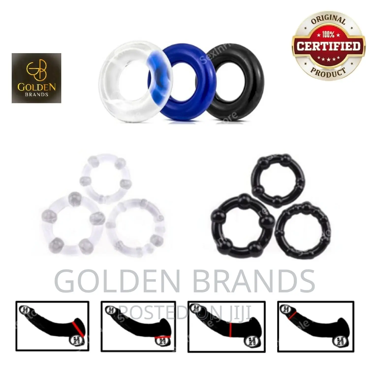 Penile Ring 3pcs Silicone Men Delay Ejaculation