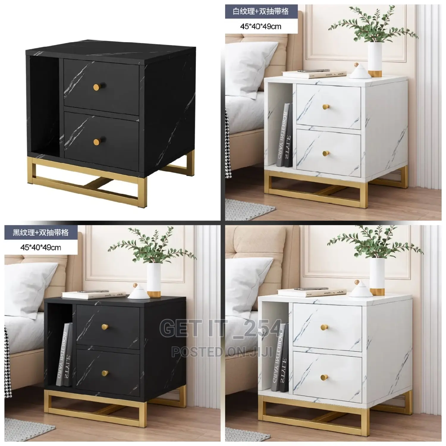 Luxury Side Table With Drawer Slate