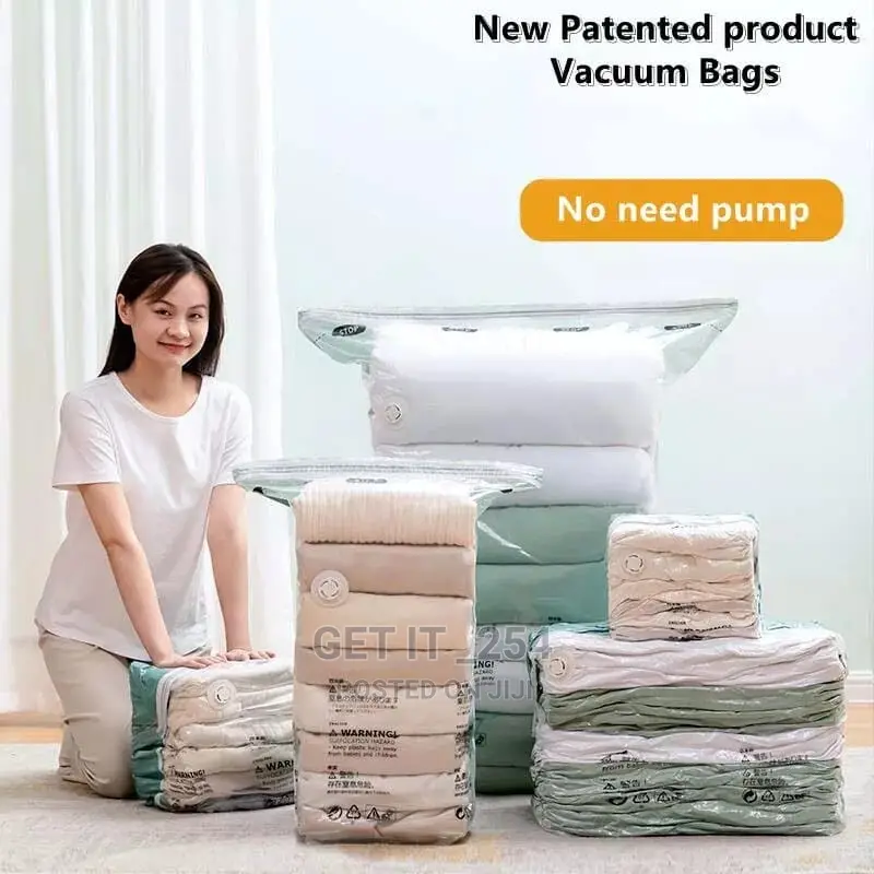 5pcs Set No Pump Needed Vacuum Storage Bags for Clothes