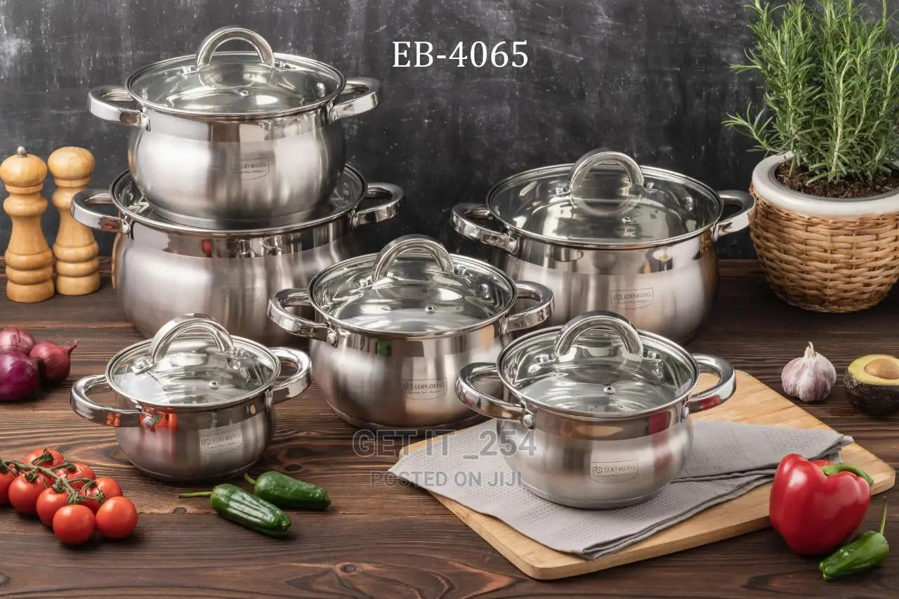 12pcs Edenberg Stainless Steel Cookware Set