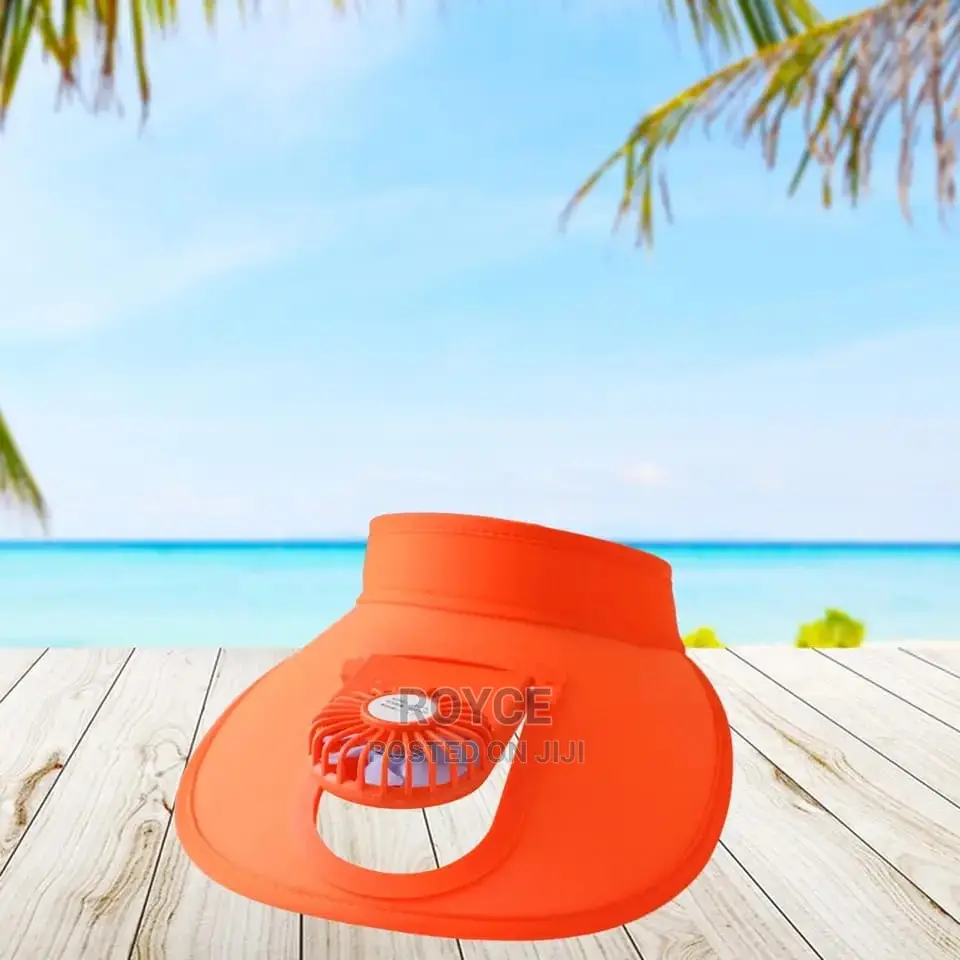 Adult Sun Visor Hat With USB Fan