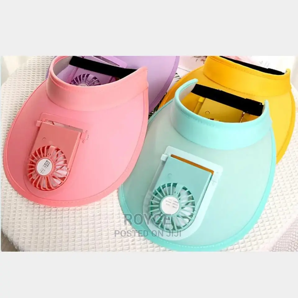 Adult Sun Visor Hat With USB Fan