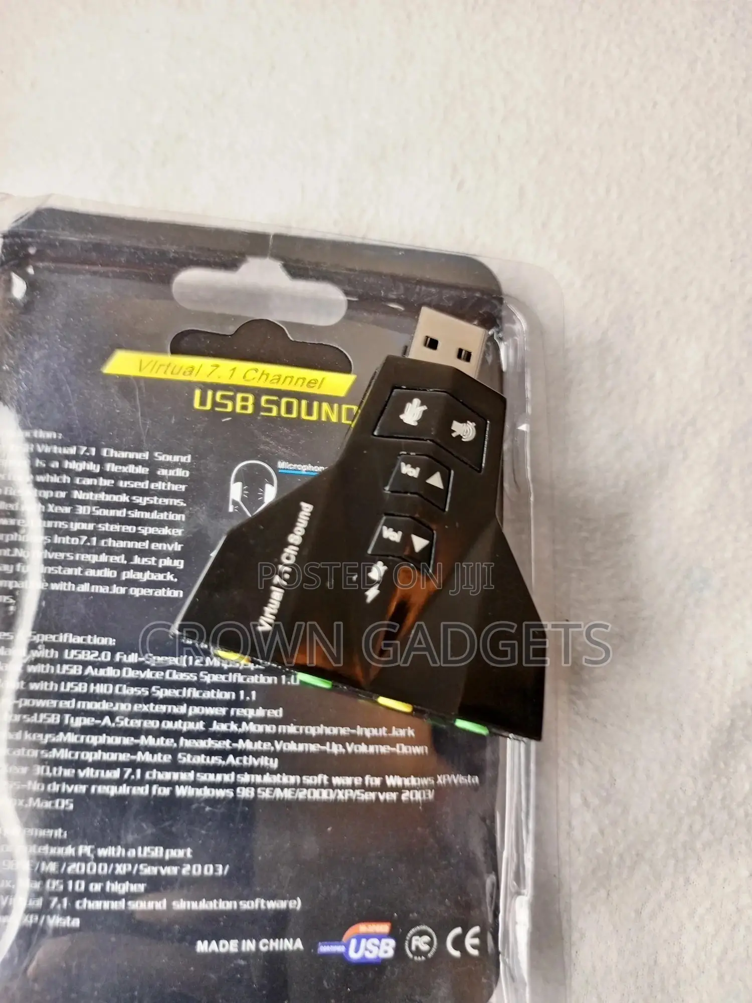 Double Sound Card Virtual 7.1 Channel USB 2.0