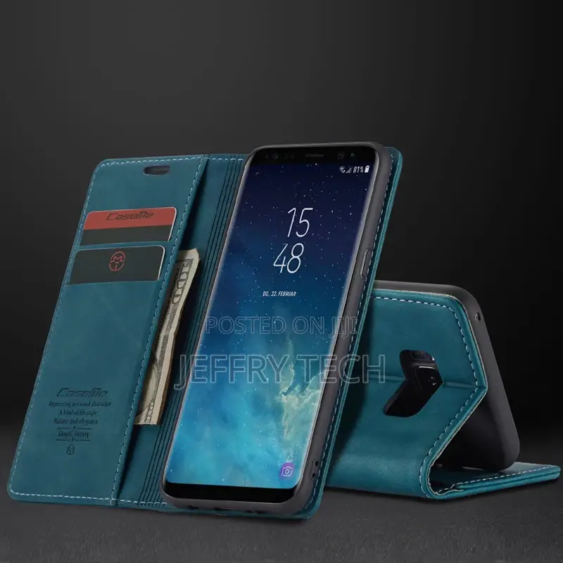 Horizontal Flip Leather Case for Samsung Galaxy S8 Plus Blue