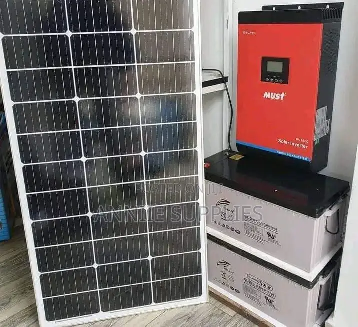 1.5kva Hybrid Inverter +(1) 200ah Battery + (2) 350W Solar