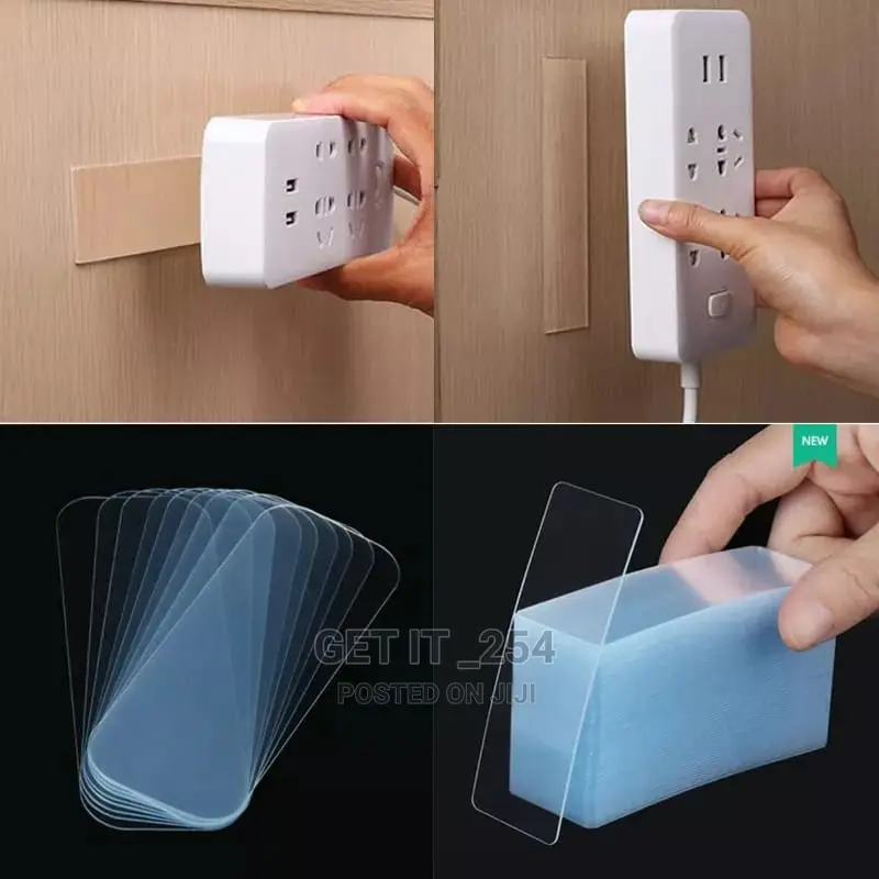 Reusable 60pc Pack Double Sided Tape Adhesive Transparent