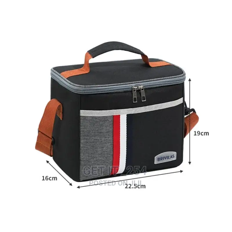 Denim-Oxford Insulated Lunch Bag