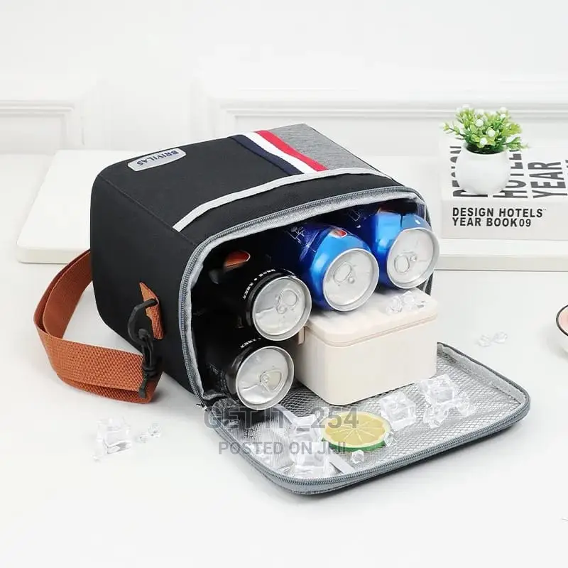 Denim-Oxford Insulated Lunch Bag