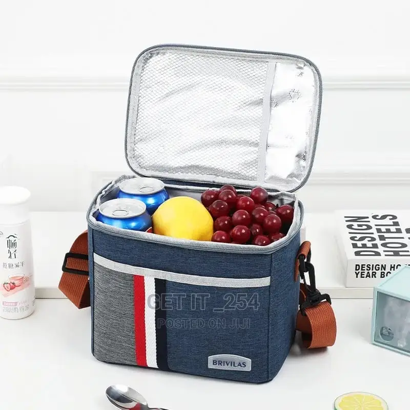 Denim-Oxford Insulated Lunch Bag