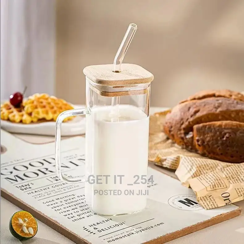 Square Transparent Borosilicate Drinking Glass Cu