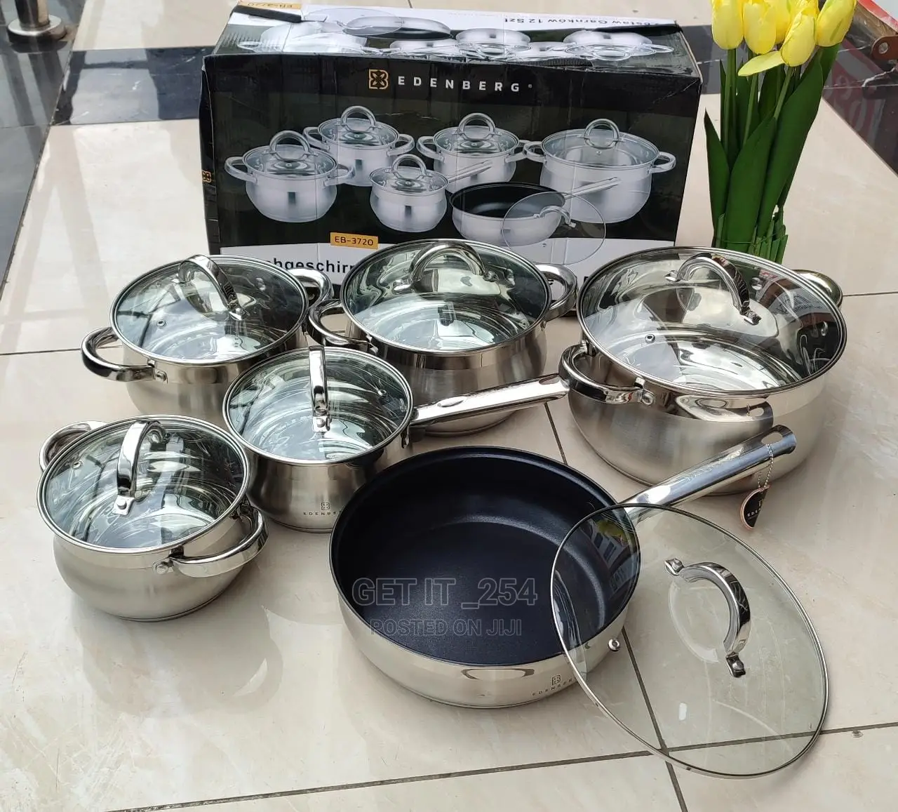 12pcs Stainless Steel Cookware Set*
Sizes 16cm,18cm,20cm,
