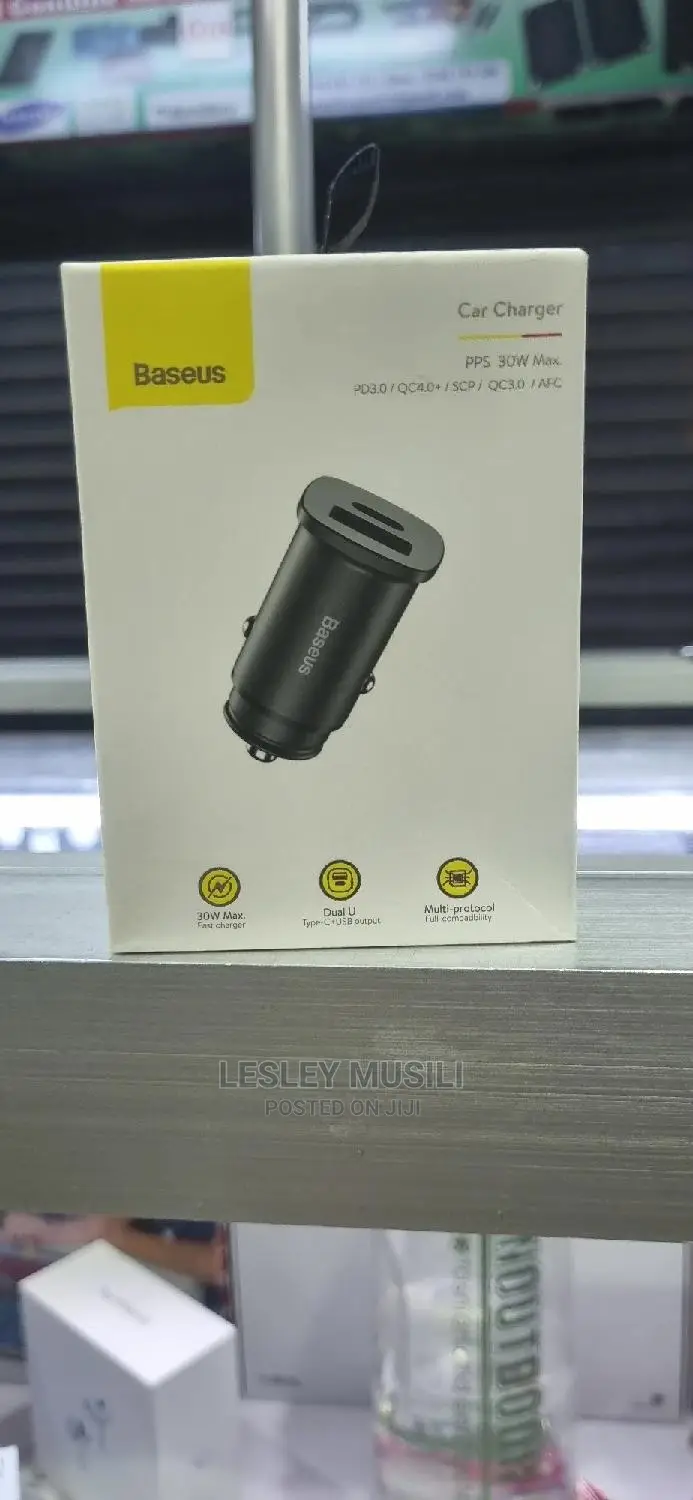 Baseus Car Charger 30W Dual U Type C+USB