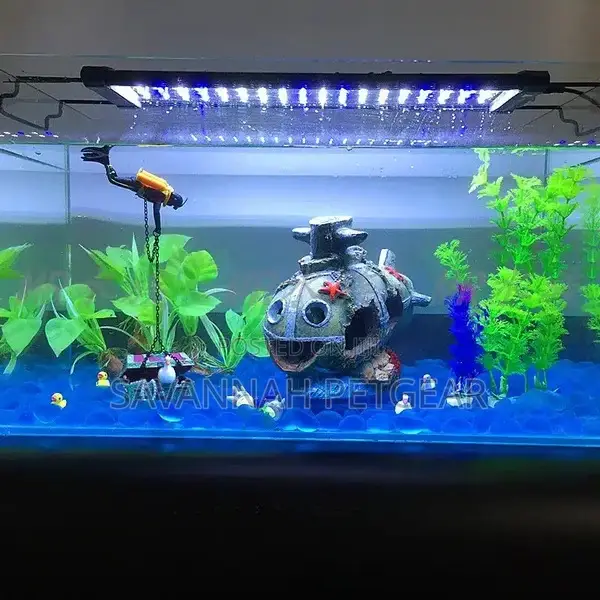 Floating Treasure Chest Diver Aquarium Decoration