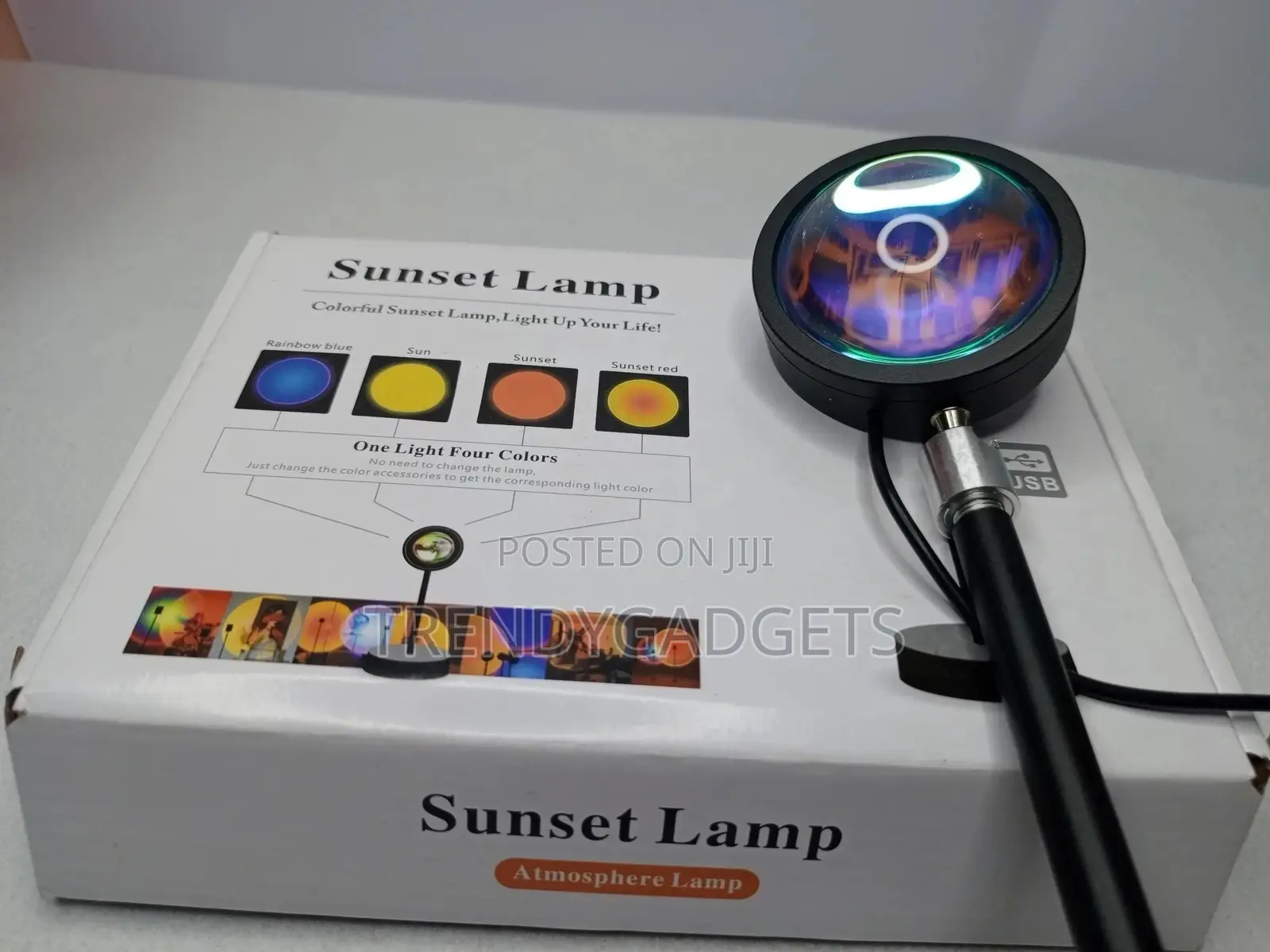 180 Degree Rotation Sunset Light Projector 16 Colors
