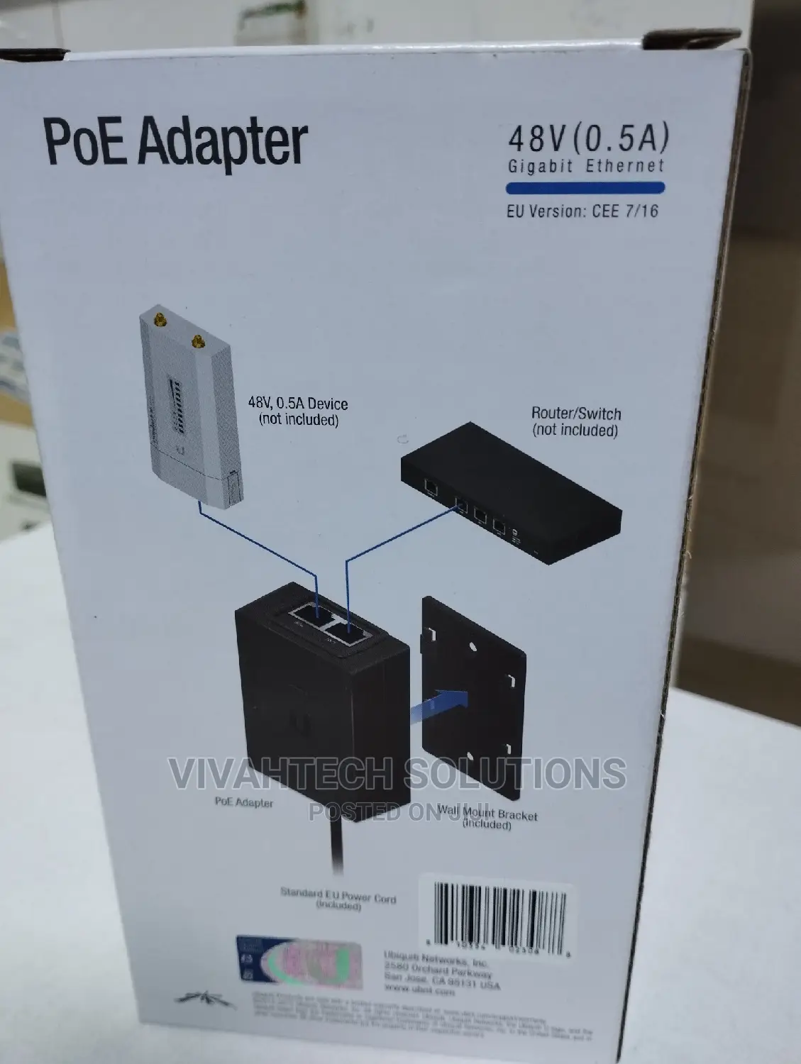 Ubiquiti Networks POE-48-24W-G 24V Poe Adapter