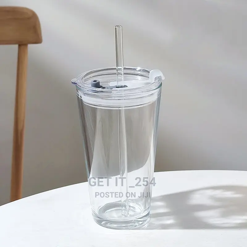 Round Transparent Borosilicate Drinking Glass Cup/Tumbler