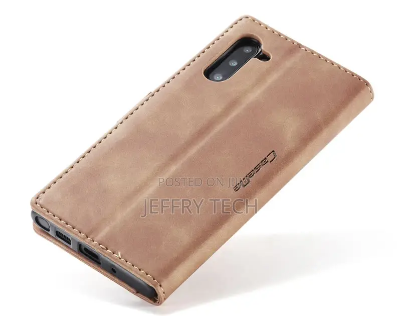 Samsung Galaxy Note 10 Brown Elegent Leather Wallet Flip B